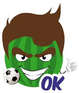 👍 emoji Angry Watermelon Telegram sticker 8 of 10