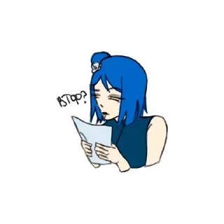 🤨 emoji ChuvaLG — Konan, Naruto Telegram sticker 5 of 9