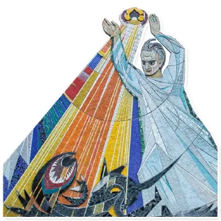 Sticker from Ukrainian mosaics