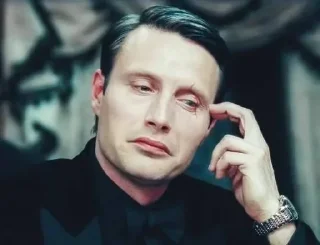 🤔 emoji MadsMikkelsen Telegram sticker 23 of 27