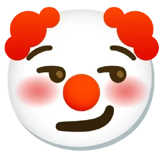 😏 emoji Clown emoji Telegram sticker 15 of 120
