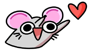 ❤ emoji Крысюк без текста @stickers_vk Telegram sticker 15 of 48