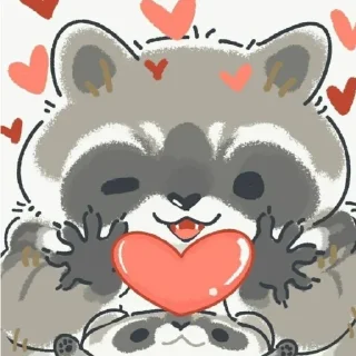 ❤️ emoji Енотики Telegram sticker 17 of 32
