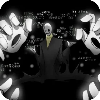 🤞 emoji W.D. Gaster @UndertaleDeltaruneStickersArts Telegram sticker 14 of 38