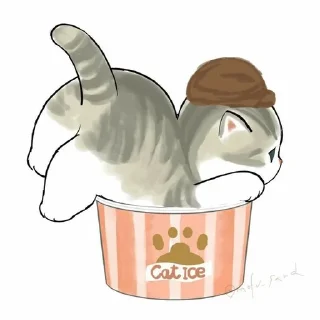 🌟 emoji (⁠◠⁠‿⁠・⁠)⁠—⁠☆ Moju_Sand cats 3 Telegram sticker 22 of 37