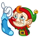 😭 emoji Christmas Elf Telegram sticker 10 of 30