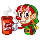 😞 emoji Christmas Elf Telegram sticker 16 of 30