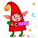 🎉 emoji Christmas Elf Telegram sticker 17 of 21