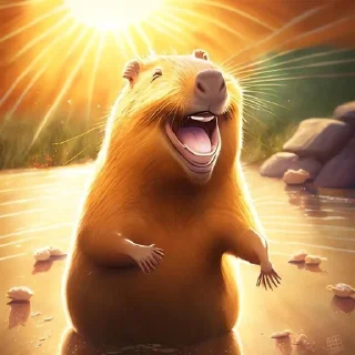 🌟 emoji Капибары • нейросеть Telegram sticker 9 of 25
