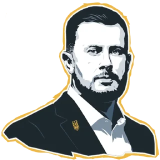 Sticker from ukranian hero