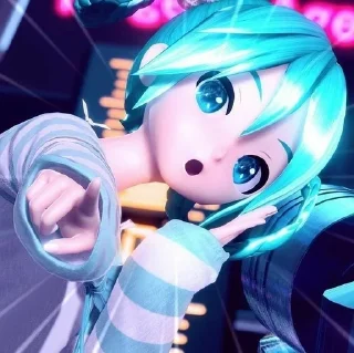 😱 emoji ♡'  Hatsune Miku/Хацуне Мику°✨ Telegram sticker 10 of 30