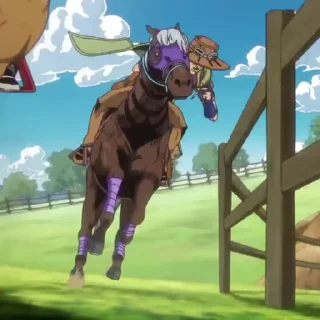 🐴 emoji 🟢Gyro Zeppeli (Anime) Telegram sticker 15 of 24