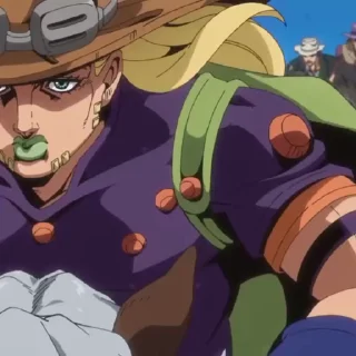 🐴 emoji 🟢Gyro Zeppeli (Anime) Telegram sticker 9 of 24