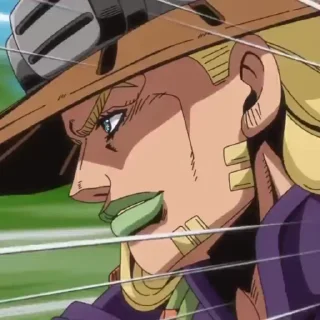 🖐️ emoji 🟢Gyro Zeppeli (Anime) Telegram sticker 22 of 24