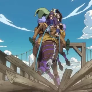 🐎 emoji 🟢Gyro Zeppeli (Anime) Telegram sticker 13 of 24