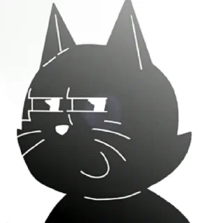 😄 emoji Cartoon dog/cartoon cat/felix Telegram sticker 24 of 58