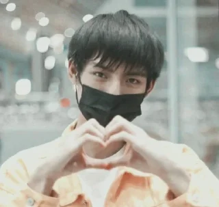 ❤️ emoji Wang Haoxuan🖤 Telegram sticker 18 of 34