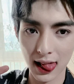 😜 emoji Wang Haoxuan🖤 Telegram sticker 22 of 34