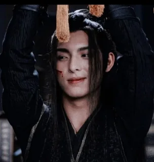 😏 emoji Wang Haoxuan🖤 Telegram sticker 6 of 34