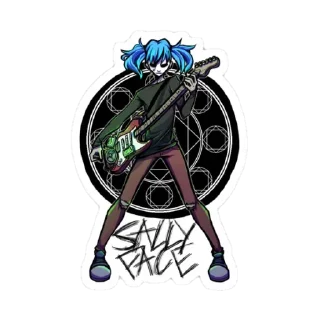🎸 emoji 🎸 𝑺𝒂𝒍𝒍𝒚 𝑭𝒂𝒄𝒆 🎸 Telegram sticker 12 of 94