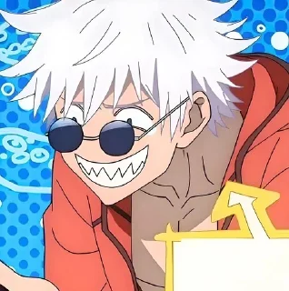 😂 emoji Годжо Сатору @anime_sticks Telegram sticker 16 of 20