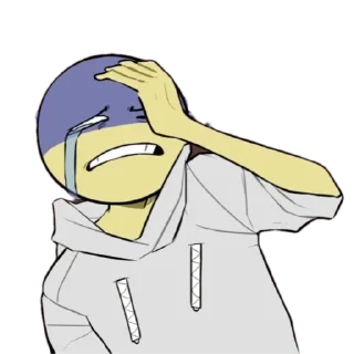 😖 emoji Ukraine by @peach_artworld Telegram sticker 3 of 26