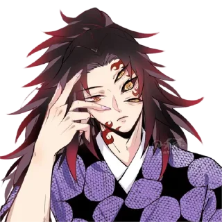 😪 emoji Kokushibo by @peach_artworld Telegram sticker 9 of 21