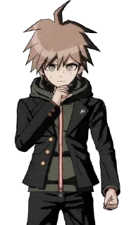 😥 emoji ~ makoto naegi by @wanna_s_l_e_e_p ~ Telegram sticker 13 of 120