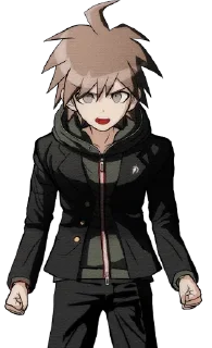 😼 emoji ~ makoto naegi by @wanna_s_l_e_e_p ~ Telegram sticker 15 of 120