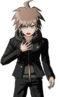 😌 emoji ~ makoto naegi by @wanna_s_l_e_e_p ~ Telegram sticker 17 of 120