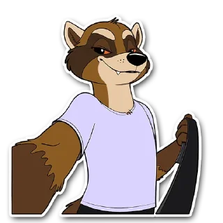 Sticker from Nik the Raccoon
