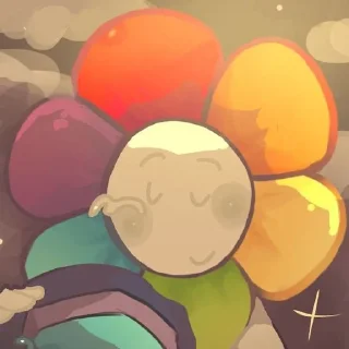 🏵 emoji ᗞᗩᑎᗞᎩ | ᗞᗩᑎᗞᎩ'ᔑ ᗯᓂᖇᏞᗞ Telegram sticker 24 of 50