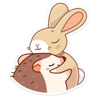🤍 emoji Зайчик. Telegram sticker 14 of 48