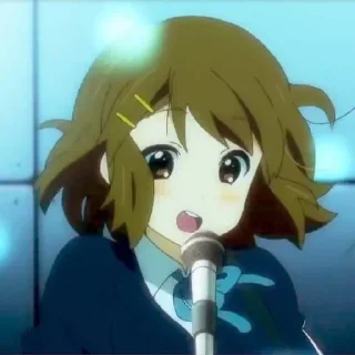 🎤 emoji Yui Hirasawa Telegram sticker 6 of 70