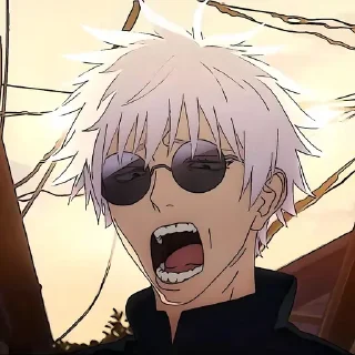 😱 emoji Годжо Сатору @anime_sticks Telegram sticker 13 of 20