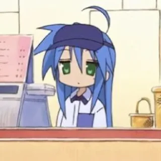 🤑 emoji Konata Izumi Telegram sticker 2 of 77