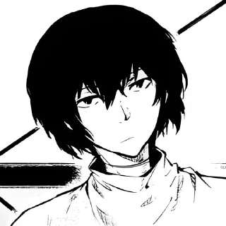 ♠️ emoji Osamu Dazai ≈ @wujsed Telegram sticker 9 of 74
