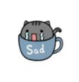 😭 emoji Кошки чашки Telegram sticker 7 of 15