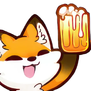 🍺 emoji Vicksy Fox Telegram sticker 18 of 85
