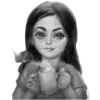 👧 emoji Tiny Bunny by Ferr Telegram sticker 22 of 26