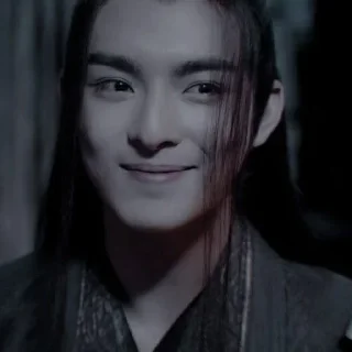 😊 emoji Wang Haoxuan🖤 Telegram sticker 19 of 34
