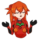 👐 emoji Аска Telegram sticker 5 of 27