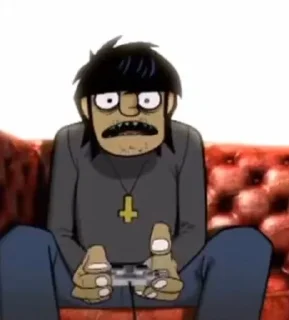 😨 emoji Murdoc (Gorillaz) Telegram sticker 10 of 120