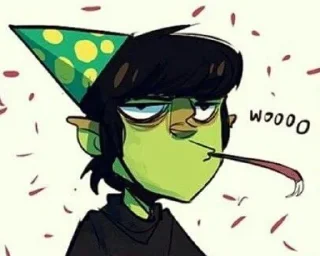 🥳 emoji Murdoc (Gorillaz) Telegram sticker 22 of 120