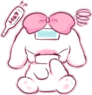 🤒 emoji зайчик ;; @cuppoftea Telegram sticker 9 of 21