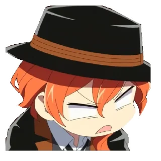 🤨 emoji Накахара Чюя @stickerss21 Telegram sticker 18 of 50