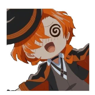😵‍💫 emoji Накахара Чюя @stickerss21 Telegram sticker 19 of 50