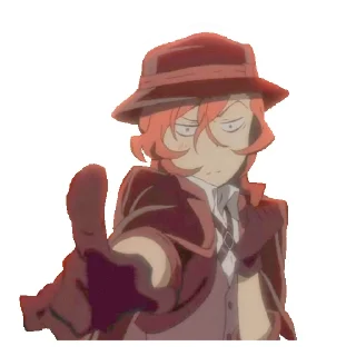 😶 emoji Накахара Чюя @stickerss21 Telegram sticker 7 of 50