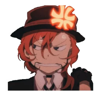 😠 emoji Накахара Чюя @stickerss21 Telegram sticker 6 of 50