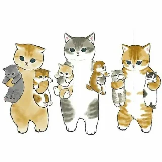 Sticker from (⁠◠⁠‿⁠・⁠)⁠—⁠☆ Moju_Sand cats 3